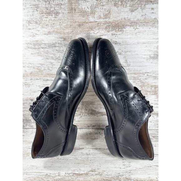 Men\'s Allen Edmonds Hinsdale Black Leather Wingtip Oxfords Sz 10D EUC! main image 9